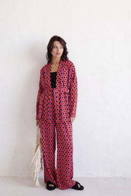 9668 Костюм из кимоно и брюк-палаццо с геометрическим принтом - Martichelli фото 13