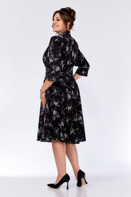 Блуза Swallow 803.2 черный+серебряный узор фото 374