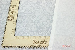 Рогожка Вензель цв.серый, ш.1.5м, хлопок-100%, 165гр/м.кв - Купава фото 2