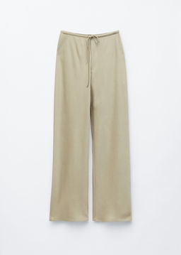 Pantalones de sarga con cord?n de ajuste