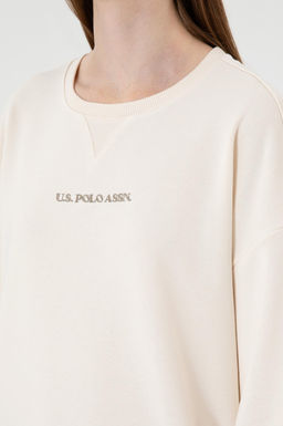 Kad_n Krem Sweatshirt Sepette S_rpriz _ndirim - U.s. polo assn фото 7