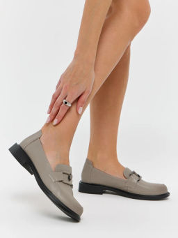 Лоферы женские пудра, н/к