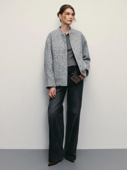 Куртка-бомбер из фактурной ткани / Zarina  фото 2