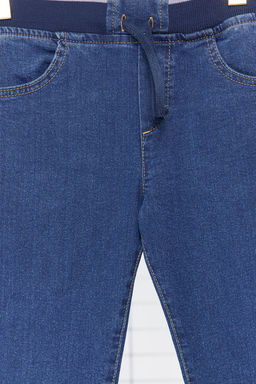 Erkek Cocuk Koyu Mavi Beli Lastikli Esnek Skinny Denim Pantolon Jean TKDSS24PL00014 - Trendyolmilla фото 7