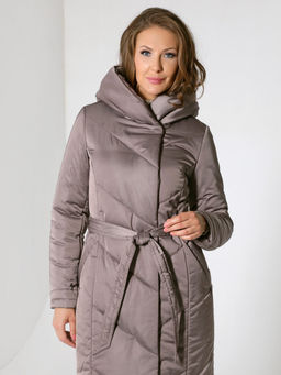 22405 Пальто серо-коричневый