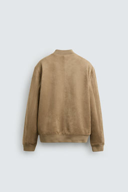 FAUX SUEDE BOMBER JACKET - Zara фото 8
