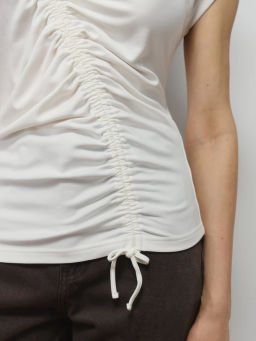 Футболка с драпировкой из вискозы / Zarina фото 4