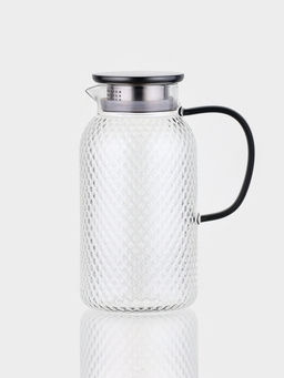 Кувшин "Богема.Соты", черная ручка/крышка-сито, 16х11х23 см