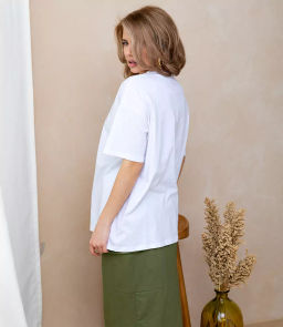 Футболка #КТ6646, белый - Dommod фото 4