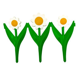 Забор декор. п/эт. "Ромашка" 5секц. 32,5смх2,25м желто-белый Забор декор. п/эт. "Ромашка" 5секц. 32,5смх2,25м желто-белый