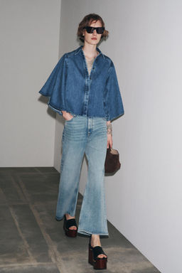 ZW COLLECTION DENIM KIMONO SHIRT - Zara фото 10