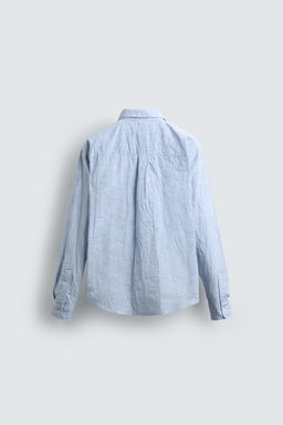 STRIPED CREASED-EFFECT SHIRT - Zara фото 8