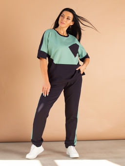 Костюм женский футер 2-х нитка с брюками ТЕХНО ЗЕЛЕНЬ - Domtrik фото 5