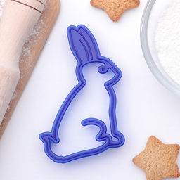 Форма для печенья «Зайчик», вырубка, штамп, пластик, МИКС