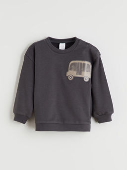 Bisiklet Yaka Erkek Bebek Sweatshirt ve E?ofman Alt 2li