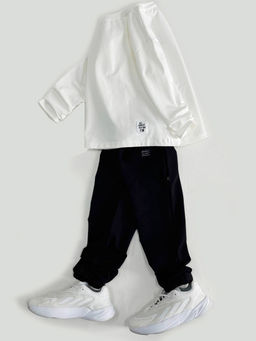 Спортивные штаны на резинке 22-0517 черный|зеленый - Mini maxi фото 20