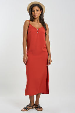 Платье-комбинация с высоким разрезом мятное - Fly фото 17