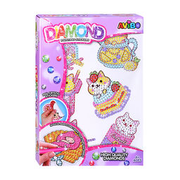 Мозаика алмазная "Веселая киска" в коробке