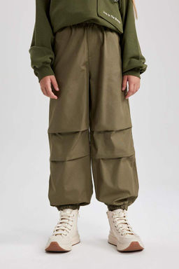 Хлопковые брюки с парашютом для девочек - Defacto фото 8