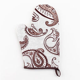 Варежка-прихватка Этель Восточные узоры 20х27см,100% хлопок, ватин 250г/м2 (двухсторонняя)  фото 4