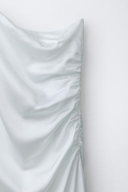 VESTIDO ASIM?TRICO SATINADO TIRANTE STRASS / Blanco - Zara фото 6