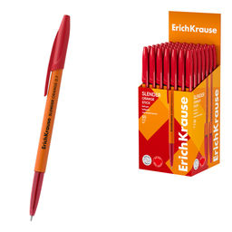Цена за 50 шт. Ручка шариковая ErichKrause Slender® Stick Orange 0.7, Super Glide Technology, цвет чернил красный (в коробке по 50 шт.)