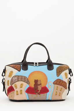 Сумка с аппликацией ДС-195-195 темно-коричневый - Protege фото 5