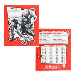 Цена за 20 шт. Тетрадь в клетку 18 листов, 5 видов МИКС, обложка мелованный картон, Человек-паук - Marvel фото 7
