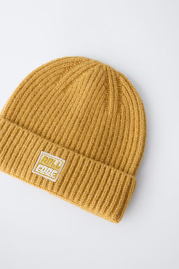 KNIT BEANIE WITH LABEL - Zara фото 2