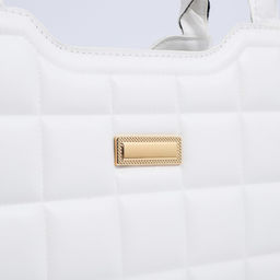 Сумка женская тоут на молнии, 25×10.5×19.5 см, белый