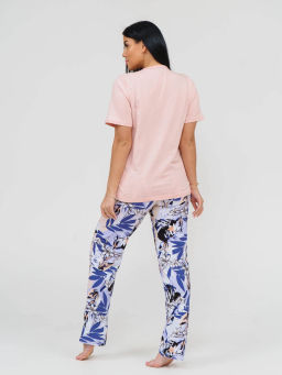 Костюм женский, цвет синий розовый