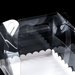 PVC Коробка для торта, прозрачная, 20×20×15 см