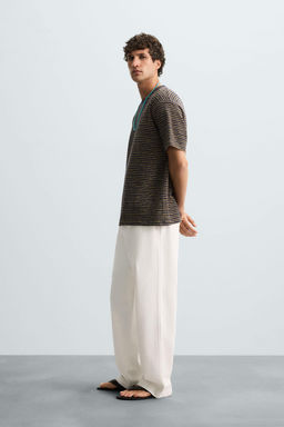 STRIPED JACQUARD T-SHIRT - Zara фото 11
