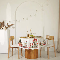 Скатерть Этель Щелкунчик, d=150 см, 100% хл, саржа 190 г/м2  фото 4