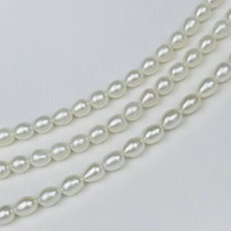 Бусины для украшенийиз белого Жемчуга 38 см