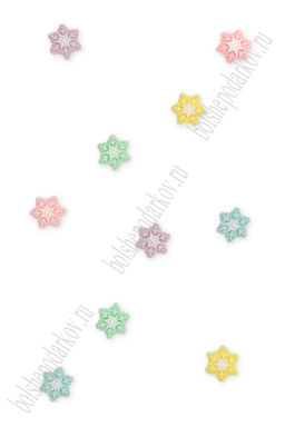 Кабошон "Снежинка" 1,2*1,2 см (25 шт) SF-5711, ассорти