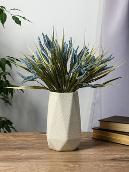 Ваза Бэрри, грани, 18.5?11 см, d=7.5 см, керамика, белая