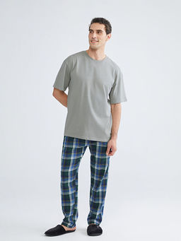 Standart Kal?p Ekose Erkek Pijama Alt