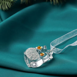 Ёлочные игрушки 3 шт. Зимнее волшебство. Совушки, 3.53 см, прозрачный фото 3