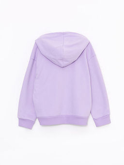 Kap??onlu K-Pop Bask?l? Uzun Kollu K?z ?ocuk Sweatshirt - Waikiki фото 2