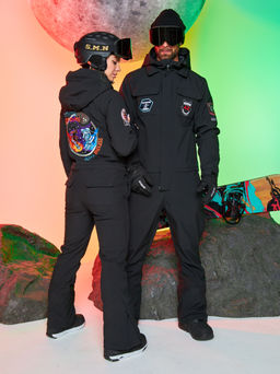 Женский сноубордический горнолыжный комбинезон Alpha Endless Aeternitas 223/2305 BLK - Черный  фото 38