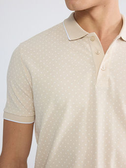 Polo Yaka Desenli Pike Erkek Ti??rt