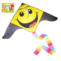 Воздушный змей «Широкая улыбка», 90×150 см, с леской