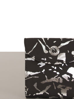 LACCOMA кошелек LA-2075-черный-серебристый натуральная кожа  фото 3