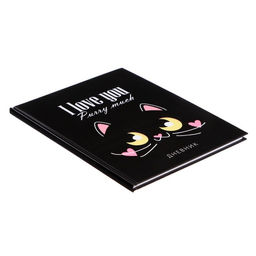 Дневник школьный для 1-11 классов, «Кот с сердечками», твёрдая обложка 7БЦ, глянцевая ламинация, 40 листов