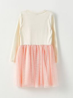 Bisiklet Yaka Pul ??lemeli Uzun Kollu K?z ?ocuk Elbise - Waikiki фото 2