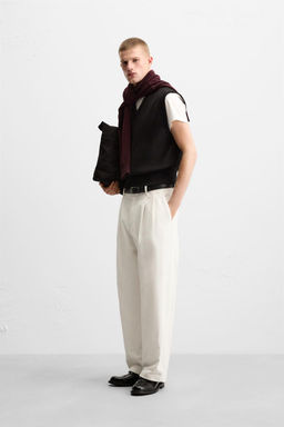 BALLOON-FIT PLEATED TROUSERS - Zara фото 6