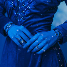 Браслет металл Афина многослойный, цвет серебро