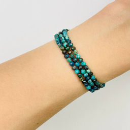 Бусины для украшений из Хризоколлы (110 бусин)