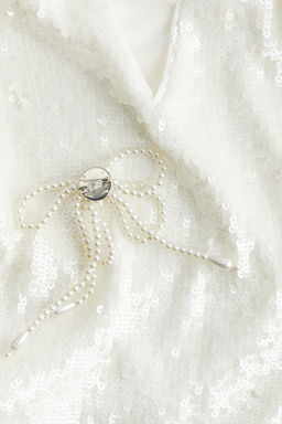 Top de lentejuelas con lazo decorativo - H&m фото 6